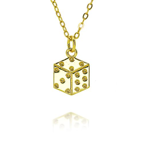 Collier en laiton cubique Zircon Micro Pave, Placage de couleur d'or, Forme différente pour le choix & bijoux de mode & pavé de micro zircon & pour femme & émail, plus de couleurs à choisir, protéger l'environnement, sans nickel, plomb et cadmium, Longueur:Environ 45 cm, Vendu par PC