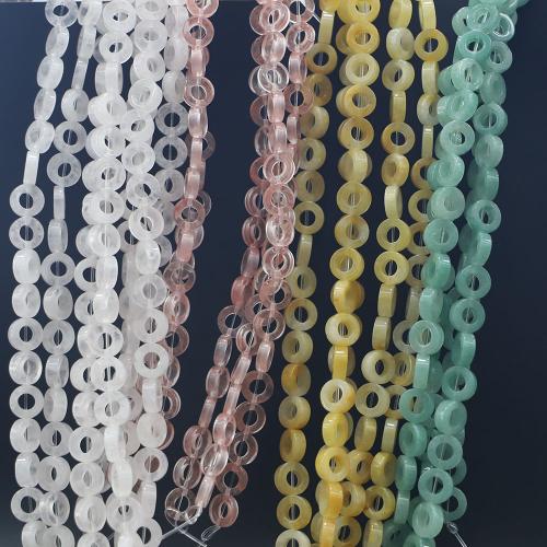 Gemstone Jewelry Beads, Natural Stone, Donut, DIY & different materials for choice, more colors for choice, 10x10x4mm, 20PCs/Strand, Sold By Strand