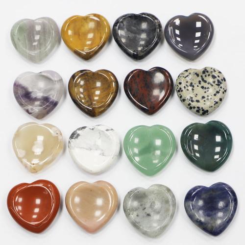 Fashion Decoration, Natural Stone, Heart, different materials for choice, more colors for choice, 30x30x8mm, Sold By PC