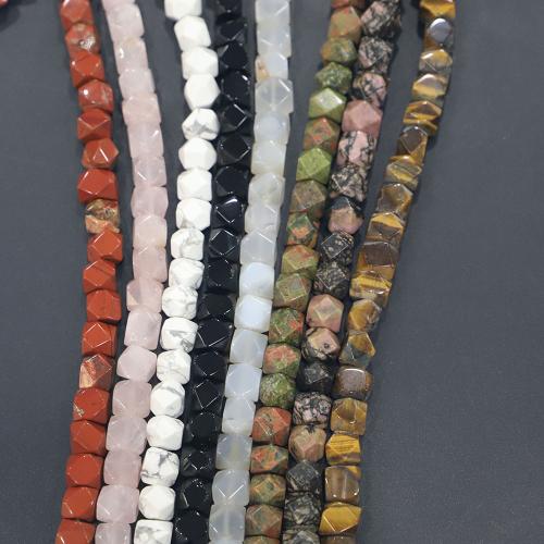 Gemstone Jewelry Beads, Natural Stone, DIY & different materials for choice & faceted, more colors for choice, nickel, lead & cadmium free, 8x8mm, 25PCs/Strand, Sold By Strand