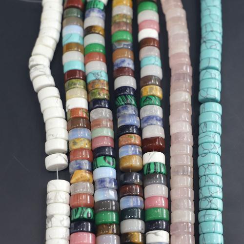 Gemstone Jewelry Beads, Natural Stone, Flat Round, DIY & different materials for choice, more colors for choice, nickel, lead & cadmium free, 12x6mm, 33PCs/Strand, Sold By Strand