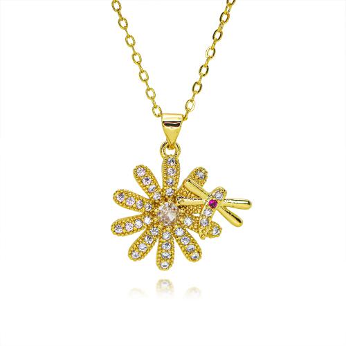 Collier en laiton cubique Zircon Micro Pave, Placage de couleur d'or, Forme différente pour le choix & bijoux de mode & pavé de micro zircon & pour femme, plus de couleurs à choisir, protéger l'environnement, sans nickel, plomb et cadmium, Longueur:Environ 45 cm, Vendu par PC