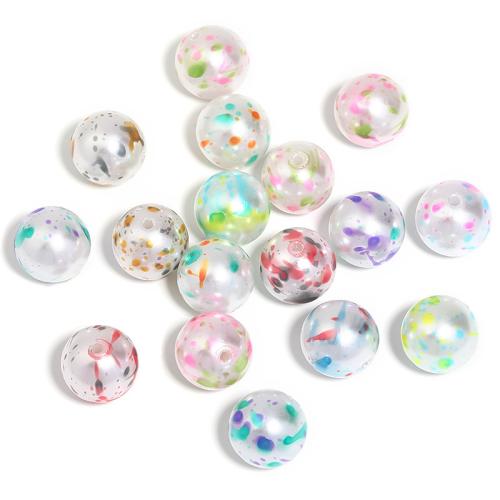 Plastic Beads, ABS Plastic Pearl, Round, DIY, mixed colors, 16mm, 100PCs/Bag, Sold By Bag