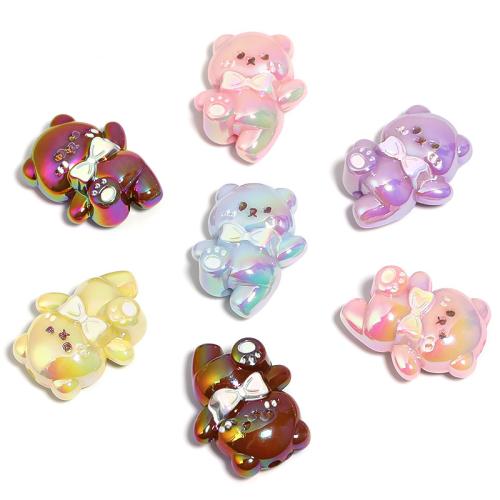 Acrylic Jewelry Beads, Bear, DIY, mixed colors, 20x26mm, 50PCs/Bag, Sold By Bag