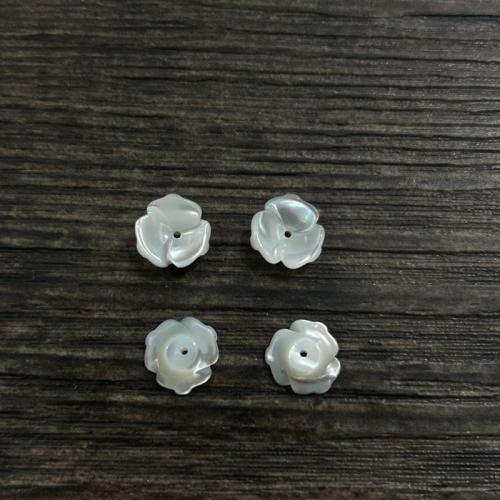 White Lip Shell Pendant, Flower, DIY, white, 10mm, Sold By PC