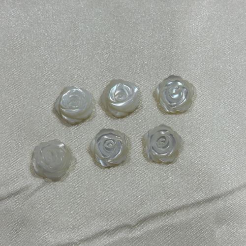 Natural Freshwater Shell Beads, Trochus, Flower, DIY & different size for choice, white, Sold By PC