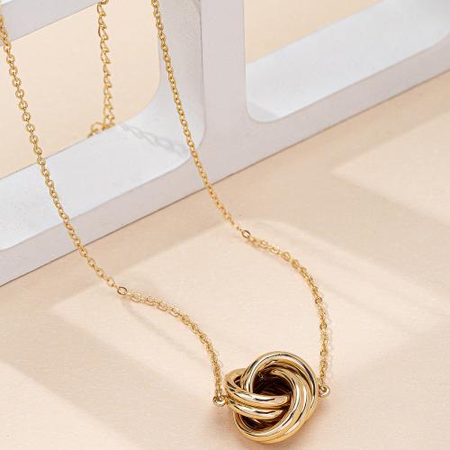 Iron Necklaces, plated, for woman, gold, Sold By PC