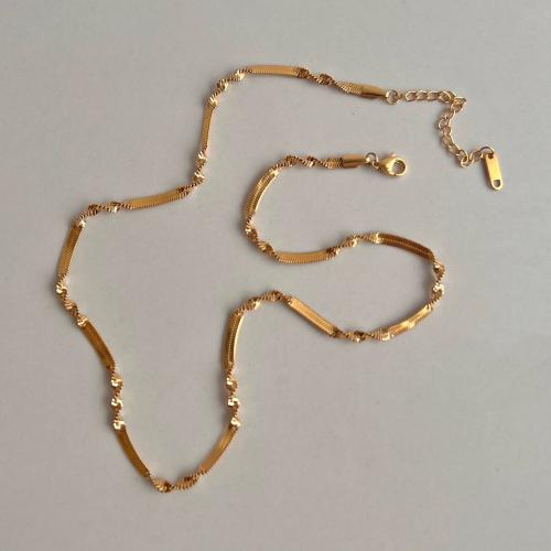 304 Stainless Steel Necklace, with 2inch extender chain, gold color plated, fashion jewelry & for woman, Length:Approx 15.7 Inch, Sold By PC