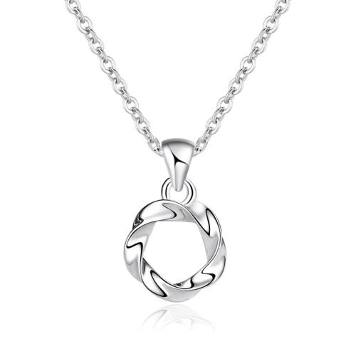 925 Sterling Silver Necklace, with 5cm extender chain, fashion jewelry & for woman, Length:Approx 40 cm, Sold By PC