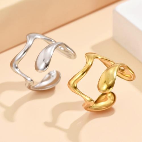 Stainless Steel Finger Ring, 304 Stainless Steel, fashion jewelry & for woman, more colors for choice, US Ring Size:7, Sold By PC