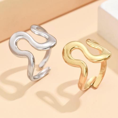 Stainless Steel Finger Ring, 304 Stainless Steel, fashion jewelry & for woman, more colors for choice, US Ring Size:7, Sold By PC