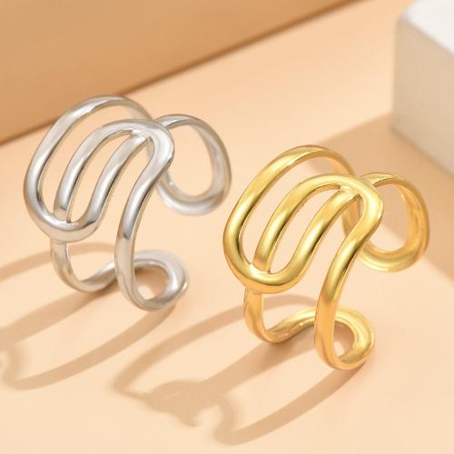 Stainless Steel Finger Ring, 304 Stainless Steel, fashion jewelry & for woman, more colors for choice, US Ring Size:7, Sold By PC