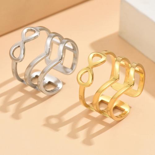 Stainless Steel Finger Ring, 304 Stainless Steel, fashion jewelry & for woman, more colors for choice, US Ring Size:7, Sold By PC