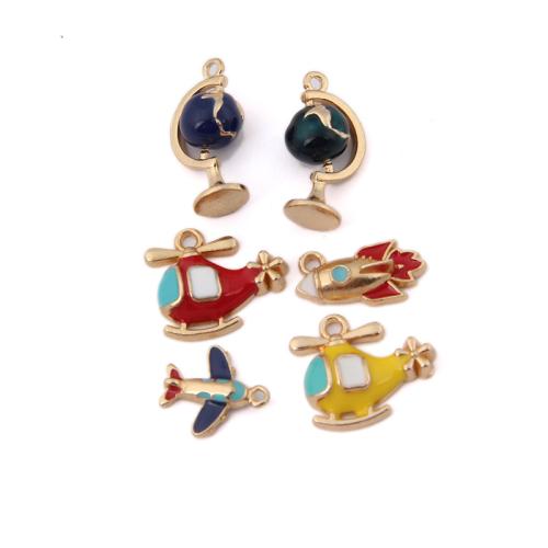 Tibetan Style Enamel Pendants, gold color plated, Different Shape for Choice & DIY, more colors for choice, nickel, lead & cadmium free, Approx 100PCs/Bag, Sold By Bag