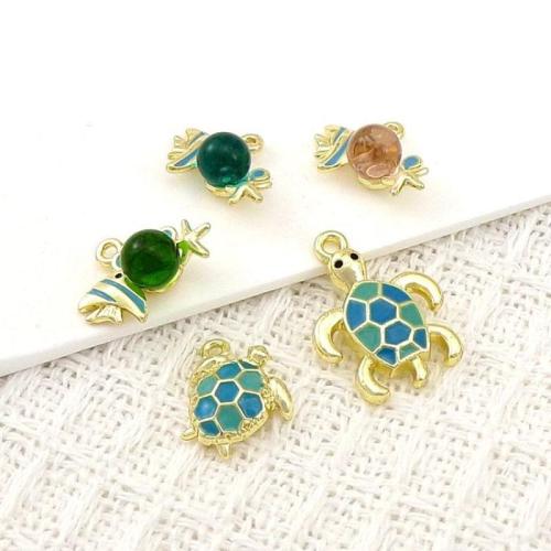 Tibetan Style Enamel Pendants, gold color plated, DIY & different size for choice, more colors for choice, nickel, lead & cadmium free, Approx 100PCs/Bag, Sold By Bag