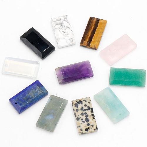 Gemstone Pendants Jewelry, Natural Stone, Rectangle, DIY & different materials for choice, more colors for choice, nickel, lead & cadmium free, 13x25x4mm, Sold By PC