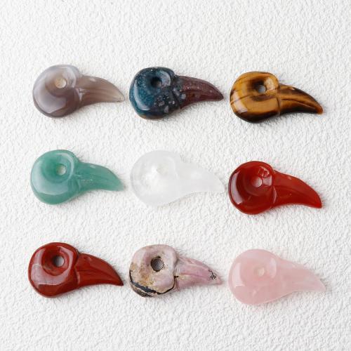 Gemstone Pendants Jewelry, Natural Stone, Bird, Carved, DIY & different materials for choice, more colors for choice, nickel, lead & cadmium free, 42x25x8mm, Hole:Approx 5mm, Sold By PC