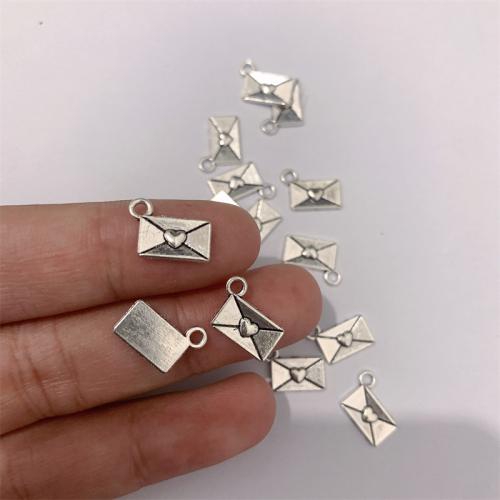 Tibetan Style Pendants, Envelope, antique silver color plated, DIY, 12x9mm, 100PCs/Bag, Sold By Bag