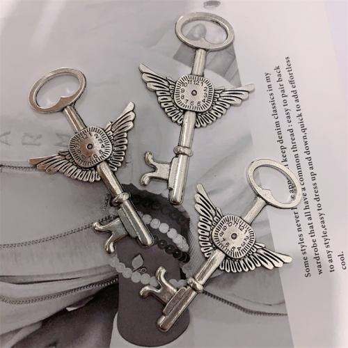 Tibetan Style Key Pendants, antique silver color plated, DIY, 44x75mm, 100PCs/Bag, Sold By Bag