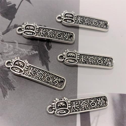 Tibetan Style Pendants, antique silver color plated, DIY, 32x9mm, 100PCs/Bag, Sold By Bag