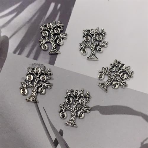 Tibetan Style Pendants, Tree, antique silver color plated, DIY, 15x18mm, 100PCs/Bag, Sold By Bag