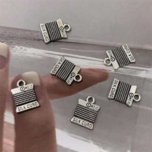 Zink-Aluminium-Anhänger, Zinklegierung, antik silberfarben plattiert, DIY, 11x15mm, 100PCs/Tasche, verkauft von Tasche