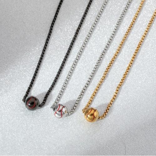 Titanium Steel Necklace, plated, fashion jewelry & Unisex, more colors for choice, Length:Approx 51-60 cm, Sold By PC