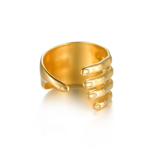 Bague en acier inoxydable, Acier inoxydable 304, Placage, pour femme, Or, Vendu par PC