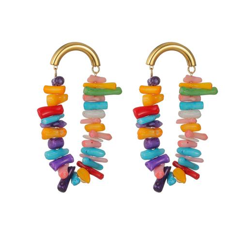 Pendientes de Acero Inoxidable, acero inoxidable 304, con Piedras preciosas, chapado, para mujer, más colores para la opción, Vendido por Par