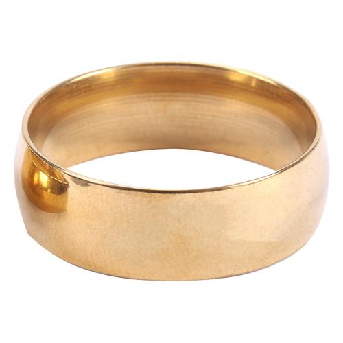 Titan Edelstahl Ringe, Titanstahl, poliert, unisex & verschiedene Größen vorhanden, goldfarben, verkauft von PC