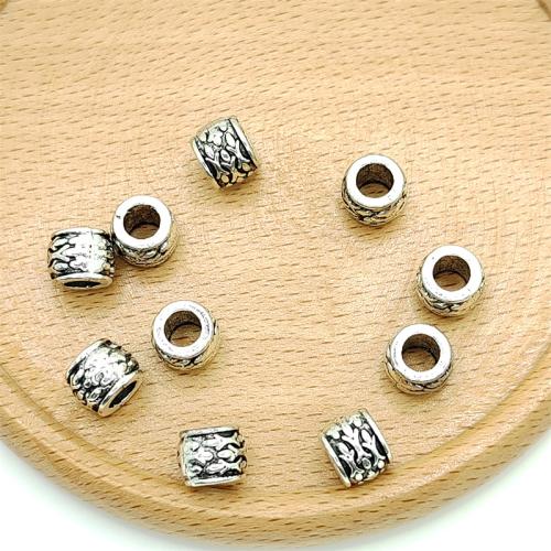 Bijoux de perles en alliage de Zinc , Plaqué de couleur d'argent, DIY, 7x8mm, 100PC/sac, Vendu par sac