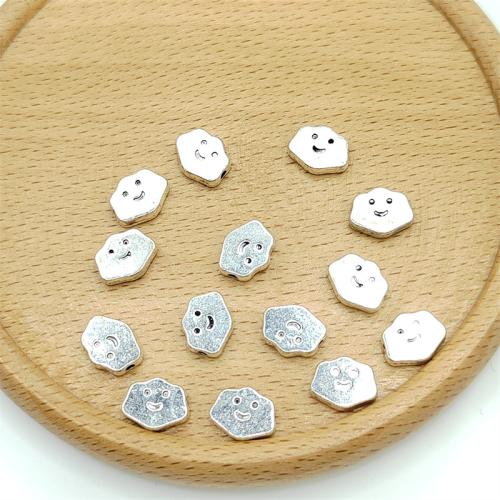 Tibetan Style Jewelry Beads, Cloud, antique silver color plated, DIY, 10x7mm, 100PCs/Bag, Sold By Bag