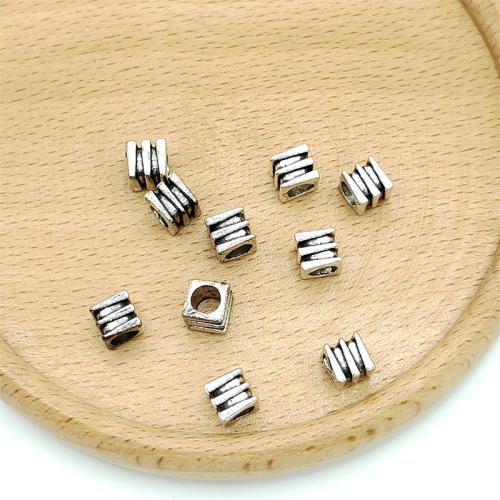 Tibetan Style Jewelry Beads, irregular, antique silver color plated, DIY, 6x6mm, 100PCs/Bag, Sold By Bag