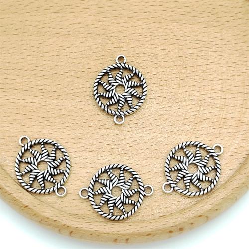 Tibetan Style Connector, Sun, antique silver color plated, DIY & 1/1 loop, 15x20mm, 100PCs/Bag, Sold By Bag