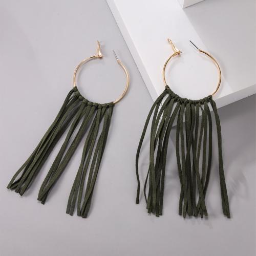 Fashion Fringe Boucles d'oreilles, alliage de zinc, bijoux de mode & styles différents pour le choix & pour femme, plus de couleurs à choisir, Vendu par paire