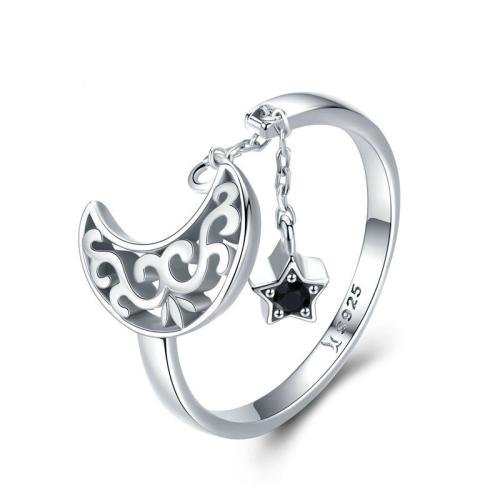 Cubic Zirconia micr3ofono pavimenta anillos de plata esterlina, Plata de ley 925, Joyería & micro arcilla de zirconia cúbica & para mujer, tamaño:7, Vendido por UD