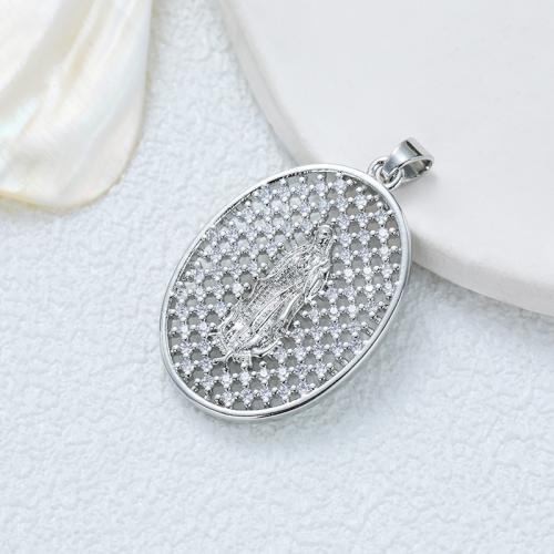 Cubic Zirconia Micro Pave Brass Pendant, DIY & micro pave cubic zirconia, more colors for choice, Sold By PC