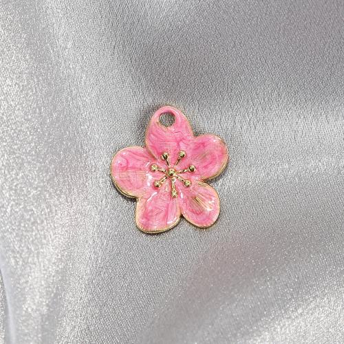 Stainless Steel Flower Pendant, 304 Stainless Steel, DIY & enamel, more colors for choice, 23x25mm, Sold By PC