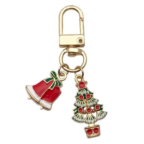 Tibetan Style Key Clasp, Christmas Design & Unisex & enamel, 18x55mm, Sold By PC