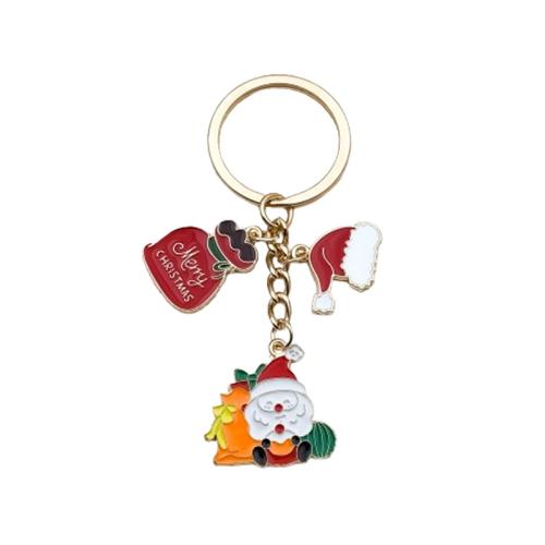 Tibetan Style Key Clasp, Christmas Design & Unisex & enamel, 30x80mm, Sold By PC