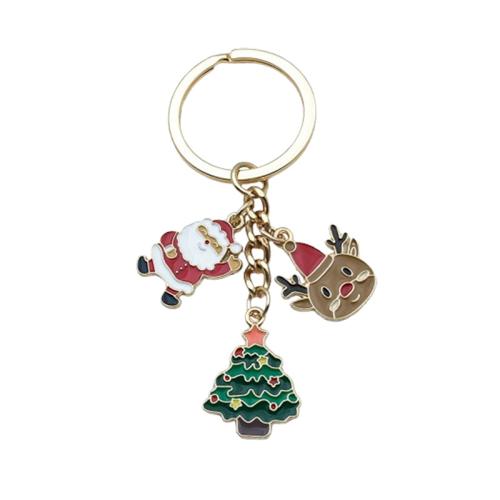 Tibetan Style Key Clasp, Christmas Design & Unisex & enamel, 30x78mm, Sold By PC