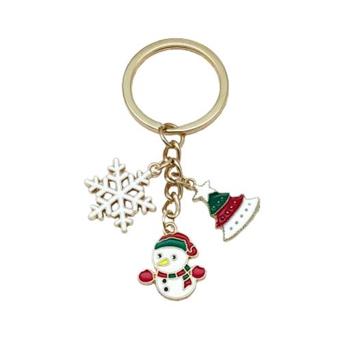 Tibetan Style Key Clasp, Christmas Design & Unisex & enamel, 30x75mm, Sold By PC