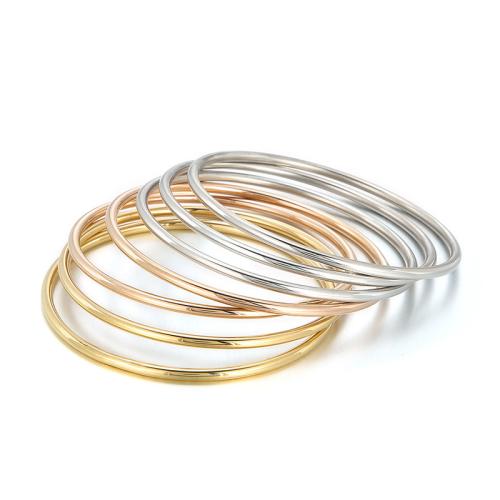 Stainless Steel Bangle, 304 Stainless Steel, Vacuum Ion Plating, fashion jewelry & different size for choice & for woman, more colors for choice, Sold By PC