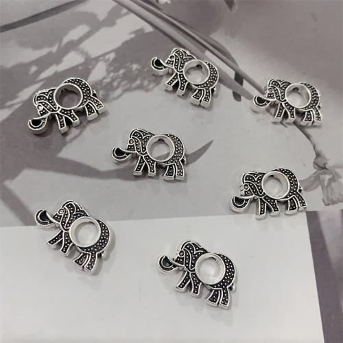 Zinklegierung Tier Anhänger, Elephant, antik silberfarben plattiert, DIY, 18x11mm, 100PCs/Tasche, verkauft von Tasche