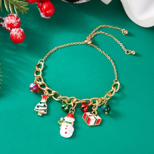 Christmas Holiday Bracelet, Tibetan Style, with Plastic, plated, Christmas Design & different styles for choice & for woman & enamel, Sold By PC