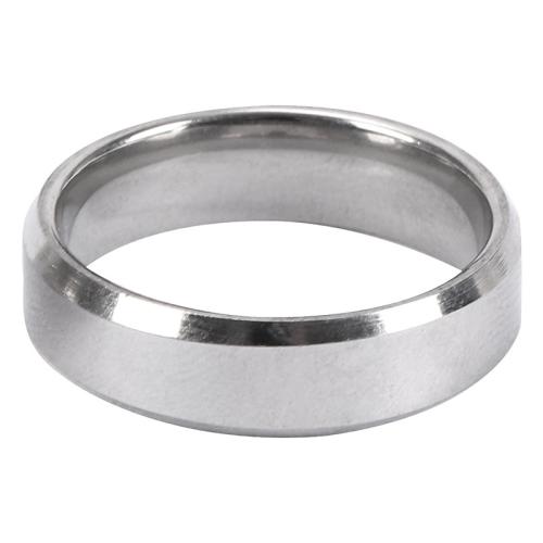 Bague acier titane, poli, unisexe & normes différentes pour le choix, argent, Vendu par PC