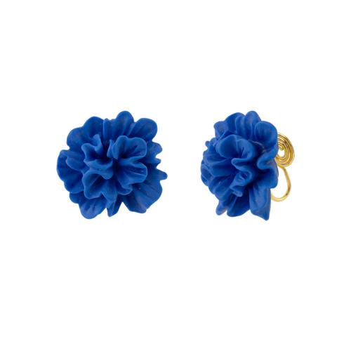 Tibetan Style Stud Earring, with Resin, plated, different styles for choice & for woman, blue, 22x25mm, Sold By Pair