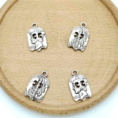 Tibetan Style Pendants, antique silver color plated, DIY, 13x22mm, 100PCs/Bag, Sold By Bag