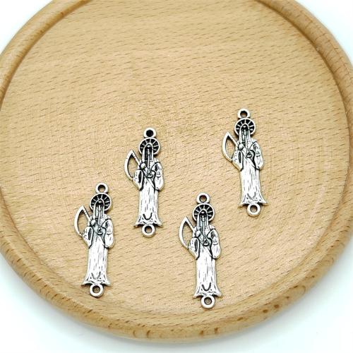 Pendentifs en alliage de zinc, Plaqué de couleur d'argent, DIY, 10x23mm, 100PC/sac, Vendu par sac