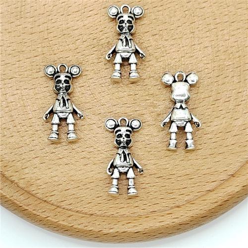 Tibetan Style Pendants, antique silver color plated, DIY, 10x20mm, 100PCs/Bag, Sold By Bag